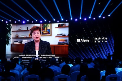 Kristalina Georgieva, directora gerente del FMI, en una conferencia celebrada en Shanghái el pasado 24 de septiembre.