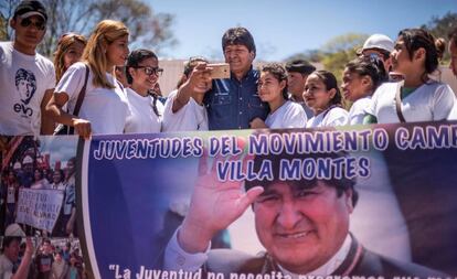 El presidente boliviano durante su campaña.