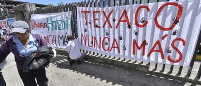 Protestas de miembros de grupos indigenistas contra Chevron.