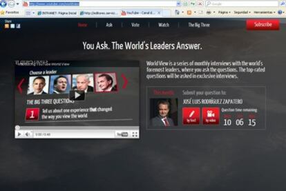 Web del programa 'Tú preguntas y los líderes del mundo responden' de Youtube.