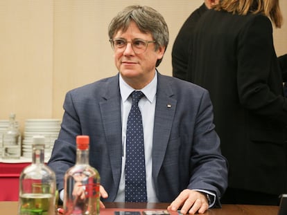 Carles Puigdemont, este jueves en un hotel en Bruselas.