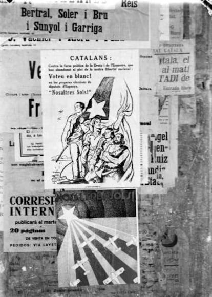 Carteles electorales con motivo de las elecciones a las Cortes de la República de 1933.