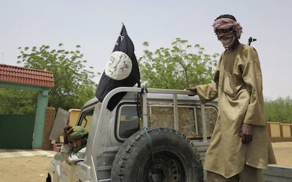 Varios yihadistas en Gao, Mali.
