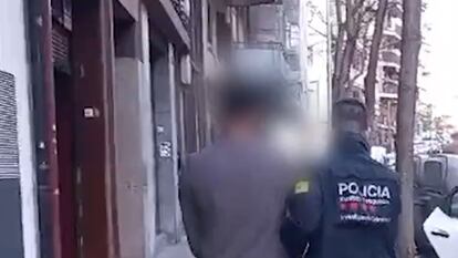 El supuesto líder de una red de pederastia, detenido por los Mossos en Barcelona.