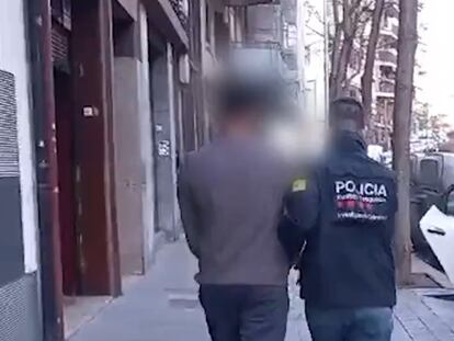 El supuesto líder de una red de pederastia, detenido por los Mossos en Barcelona.