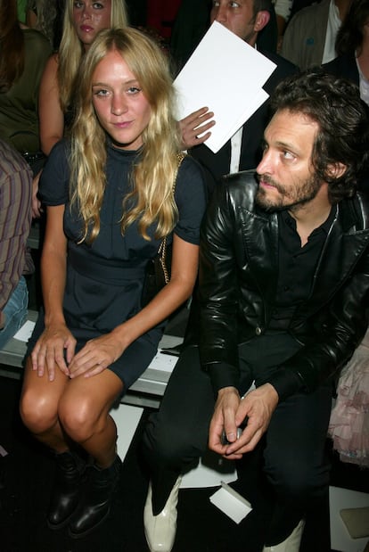 Chloë Sevigny and Vincent Gallo, at New York Fashion Week, 2005.