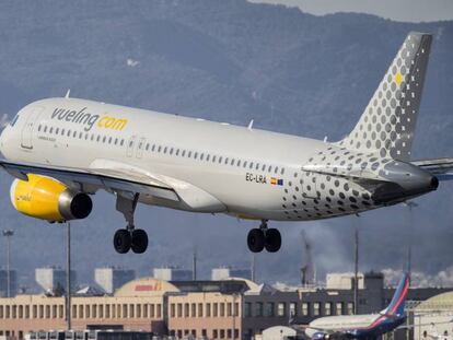 Un avió de Vueling, al Prat.