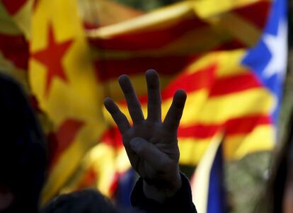 Manifestación a favor de la independencia de Cataluña