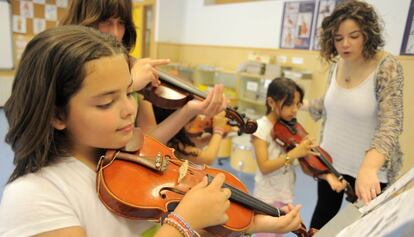 Estudiantes de música.