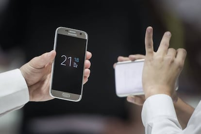 Presentación del Samsung Galaxy S7 en el MWC de Barcelona.