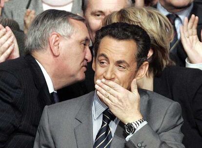 Nicolas Sarkozy,  durante un acto electoral el pasado viernes en Poitiers.