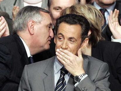 Nicolas Sarkozy,  durante un acto electoral el pasado viernes en Poitiers.