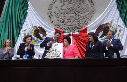 Los legisladores mexicanos durante una sesi&oacute;n.