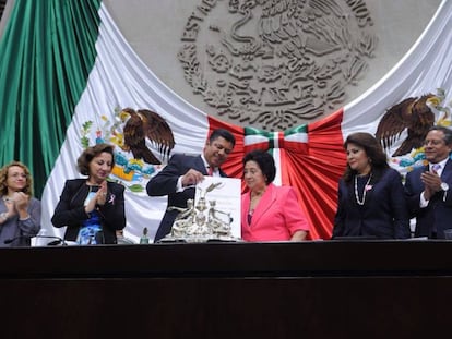 Los legisladores mexicanos durante una sesión.