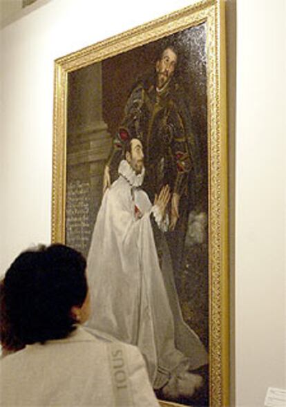 <i>Julián Romero y su santo patrono</i> (1585-1589), de El Greco (Museo del Prado).