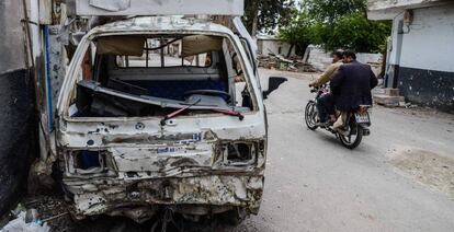 La ciudad siria de Kilis, este s&aacute;bado tras un bombardeo.