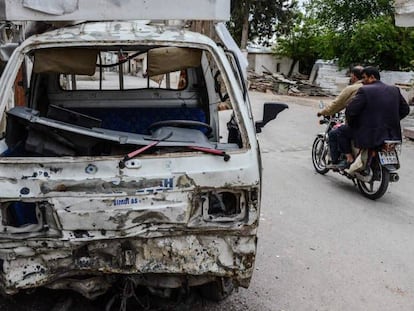 La ciudad siria de Kilis, este s&aacute;bado tras un bombardeo.