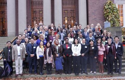 Reunión de miembros de academias de jóvenes en Estocolmo, en 2015.