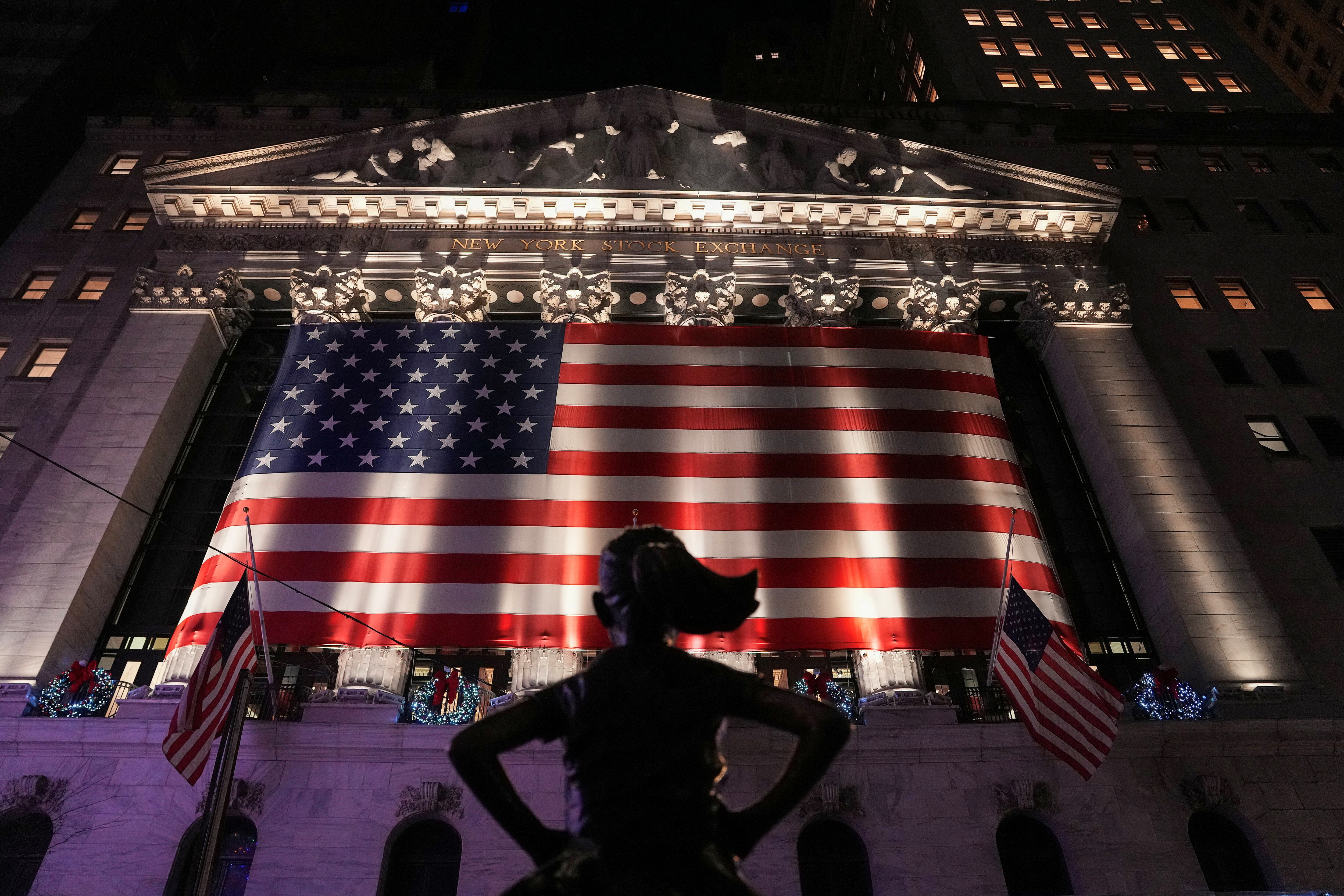 Fachada de la Bolsa de Nueva York.