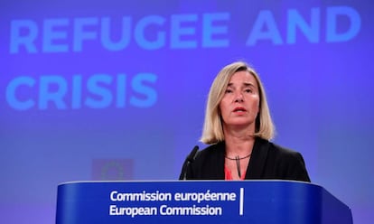 La jefa de la diplomacia comunitaria, Federica Mogherini, en Bruselas, este martes.