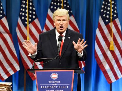 Alec Baldwin, caracterizado como Donald Trump en el programa &#039;Saturday Night Live&#039;.