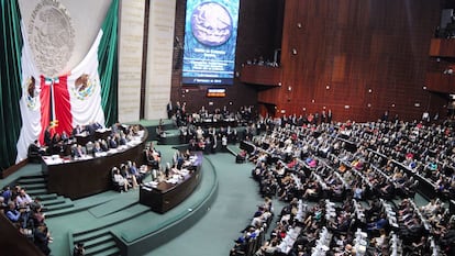 Sesión en la Cámara de Diputados de México.