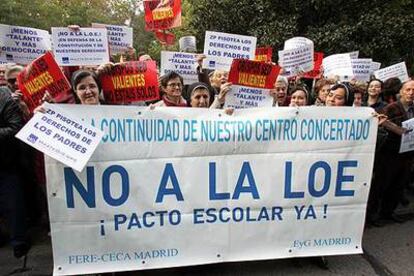 Manifestación contra la reforma educativa convocada el sábado en Madrid.