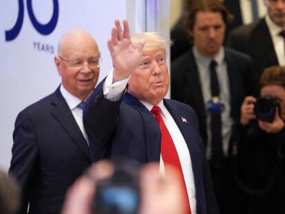 El presidente Trump, este martes en el Foro de Davos.