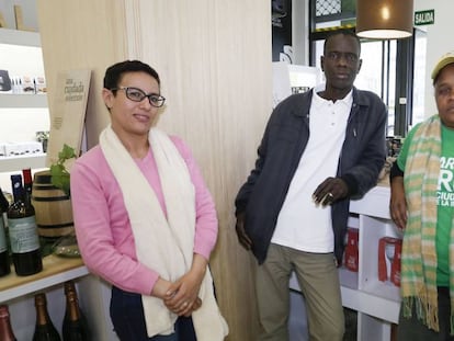 Saida (Marruecos), Mamadou (Mauritania), y Patricia (Rep&uacute;blica Dominicana) beneficiarios de la cooperaci&oacute;n espa&ntilde;ola a trav&eacute;s de proyectos de Oxfam Interm&oacute;n.