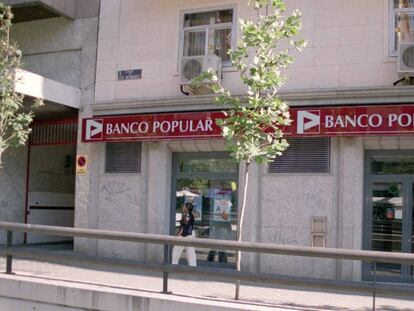 Una sucursal del Banco Popular en Madrid