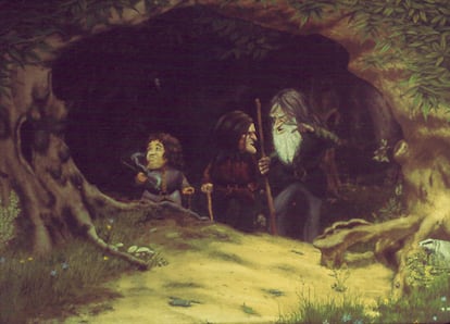 Ilustración de Ted Nasmith inspirada en el 'El hobbit'.