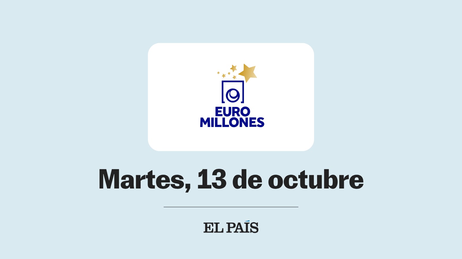 Euromillones: comprobar sorteo del martes 13 de octubre
