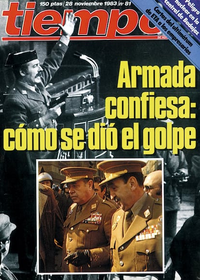 El 28 de noviembre de 1983, casi tres años después del golpe de Estado del 23-F, Tiempo publicó un relato en primera persona sobre los hechos del exgeneral Alfonso Armada, condenado a 30 años de prisión por su participación. Según contó Armada en la revista, el golpe era "una salida digna a los problemas de España".