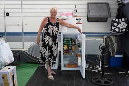 Diny Kivits, turista holandesa en el camping Solmar de Blanes