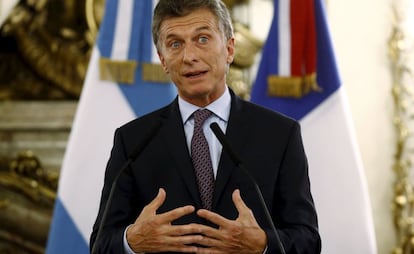 El presidente argentino Mauricio Macri en Francia.