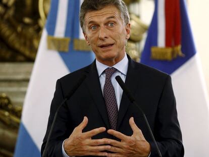 O presidente argentino Mauricio Macri na França