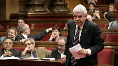 Pasqual Maragall el dia que va parlar del 3% al Parlament.