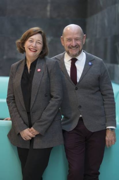 Maribel López y Carlos Urroz, en Arco.