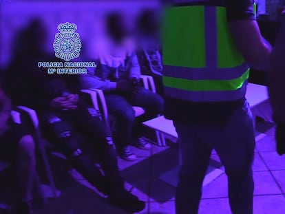 Varias de las personas detenidas por la Policía Nacional en Almería.