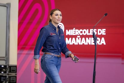 Marina del Pilar durante una conferencia de prensa en Tijuana, el 14 de mayo.