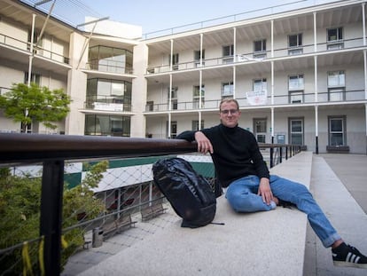 Frederik Schäfers, estudiant alemany d’Erasmus, al campus de la Ciutadella de la UPF.