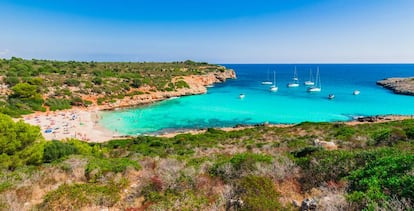 Panorámica de cala Varques, en Mallorca.