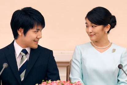 La princesa Mako de Japón y su prometido, Kei Komuro, en Tokio en septiembre de 2017.