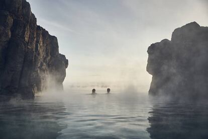 Una de las piscinas termales de Sky Lagoon, en Reikiavik.