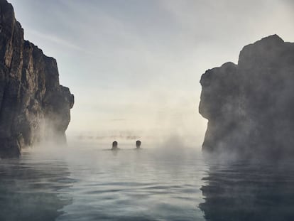 Una de las piscinas termales de Sky Lagoon, en Reikiavik.