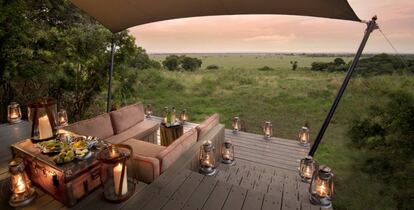 Vista de Bataleur Camps, Reserva Nacional Masai Mara, en Kenia.