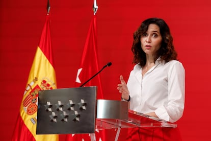 La presidenta de la Comunidad de Madrid, Isabel Díaz Ayuso, en una imagen del 15 de julio de 2025.