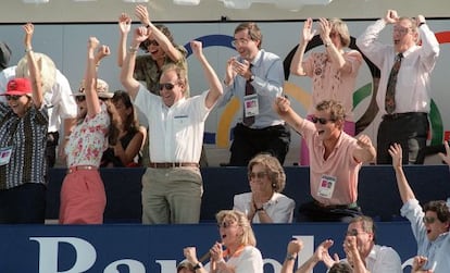 La Familia Real, en los Juegos Olímpicos de Barcelona 1992. Esta imagen obtuvo el Premio de Fotoperiodismo Ortega y Gasset.