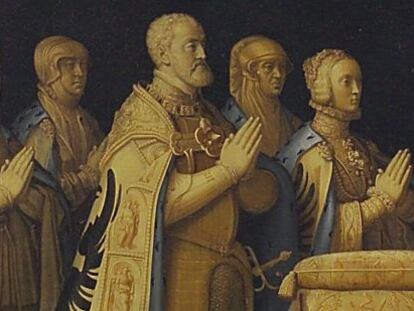 Retrato de Carlos V y su familia, &oacute;leo sobre lienzo de Juan Pantoja de La Cruz.