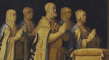 Retrato de Carlos V y su familia, óleo sobre lienzo de Juan Pantoja de La Cruz.